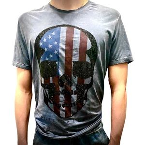 Philip Plien Rhinestone Skull T Shift